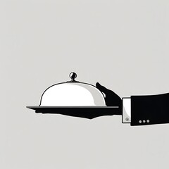 waiter serving tray