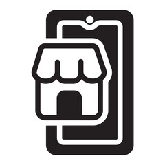 shop glyph icon