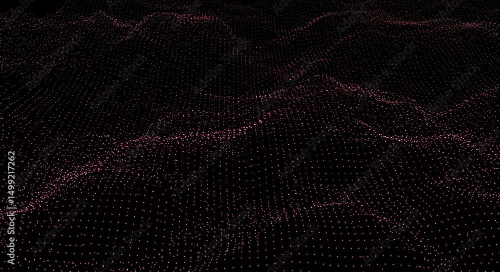 Poster abstract dark red particle wave background texture
