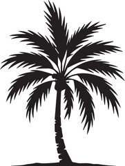 Obraz premium Elegant Silhouette of a Palm Tree