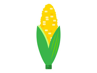 シンプルなトウモロコシのイラスト