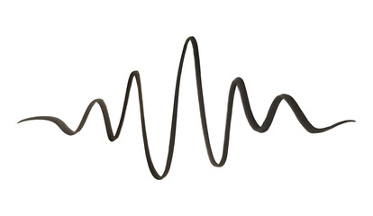 Black liquid eyeliner strokes stroke isolated on white background. Cosmetic eye pencil product texture swatch.