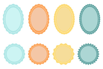 Set with colored labels for children's design and decor