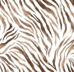Abstract zebra pattern design in browns and creams.