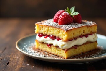 Classic Italian dessert, layers of coffee-soaked ladyfingers and mascarpone cream , background, yummy, top view
