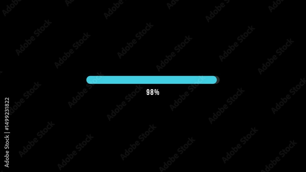 Aufkleber loading animation - 0-100%, loading bar. loading icon neon.