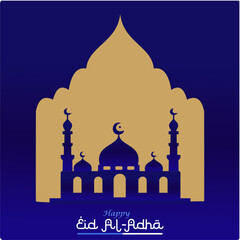 Eid al-Adha Celebration. Eid al-Adha greeting card. Eid al-Adha theme. Vector illustration.