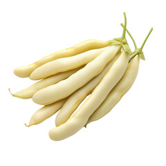Fresh wax beans on a transparent background vector, showcasing vibrant yellow color and smooth texture Concept of healthy eating, vegetarian diet, and organic produce