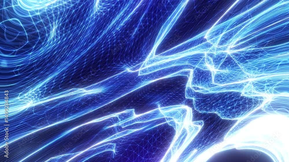 Poster digital futuristic waves or network connections. visualization of big data and high-speed ​​networks