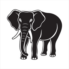Fototapeta premium Jumbo elephant silhouette vector