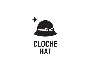 Fototapeta premium Cloche Hat icon vector design illustration