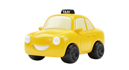 Obraz premium Yellow taxi car illustration
