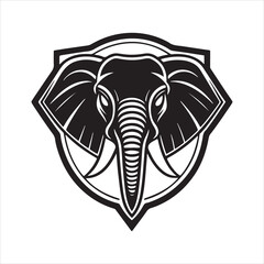 Jumbo elephant silhouette vector