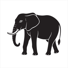 Obraz premium Jumbo elephant silhouette vector