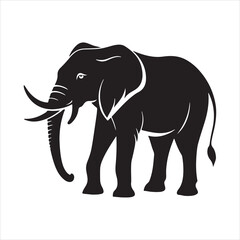 Obraz premium Jumbo elephant silhouette vector