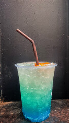 Blue hawaii cocktail tropical drink
