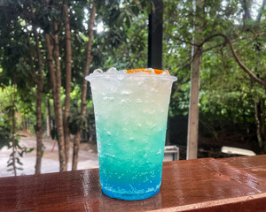 Blue hawaii cocktail tropical drink