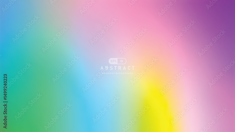 Aufkleber Abstract colorful gradient background with soft pastel hues blending smoothly, creating dreamy and vibrant atmosphere perfect for modern design or creative projects