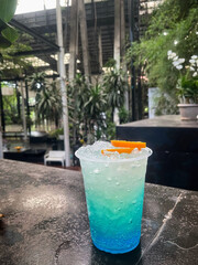 Blue hawaii cocktail tropical drink