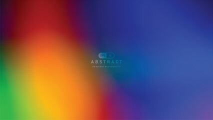 Colorful abstract gradient background with smooth blend of blue, red, orange, yellow, and green hues, creating vibrant and modern design for creative projects