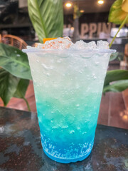 Blue hawaii cocktail tropical drink