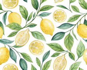 Bright lemon seamless pattern 