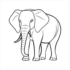 Fototapeta premium Jumbo elephant silhouette vector