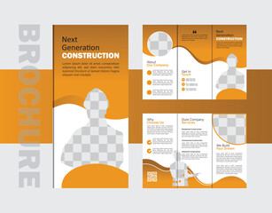 Modern Constraction brochure design with vector and RGB color