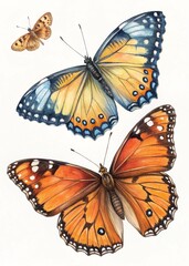 Obraz premium butterfly on white background