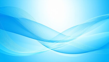 Abstract blue wave design with smooth lines and light motion