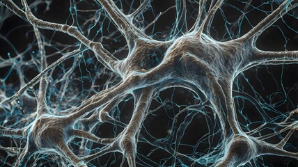 "TEM Image of Neural Synapse Highlighting Neurotransmitter Vesicles"