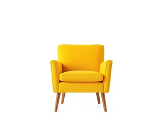 Bright Yellow Armchair in Minimalist Setting