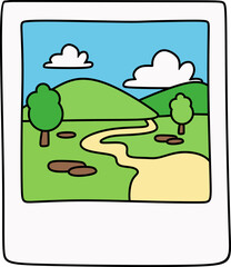 Polaroid Landscape View