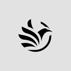 bird sillhouette mascot icon logo