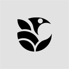bird sillhouette mascot icon logo