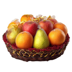 Delicious Fruit Gift Basket Oranges Apples Pears in a Wicker Basket A perfect present for any occasion