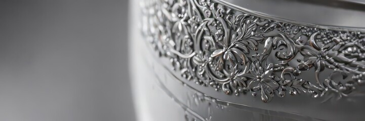 Highly polished silver, intricate surface detail ,  pattern,  surface,  image