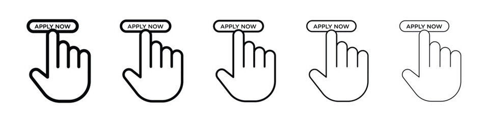 Apply icon or logo illustration outline black style