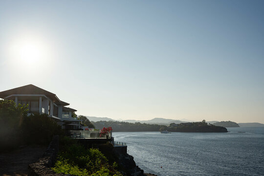 houses by the cliff overlooking nasugbu bay