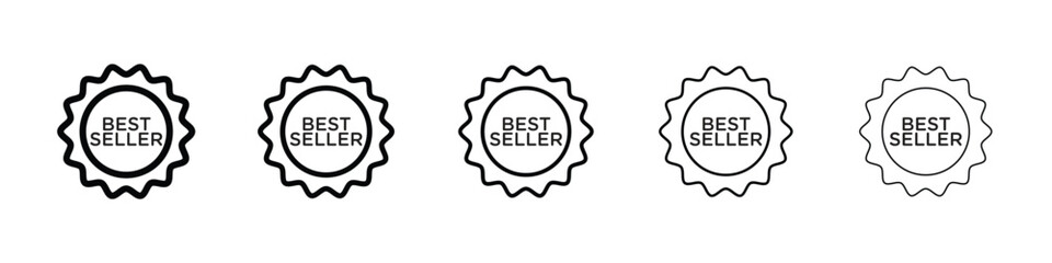 Best seller icon or logo illustration outline black style
