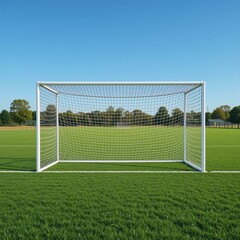 soccer goal on green field