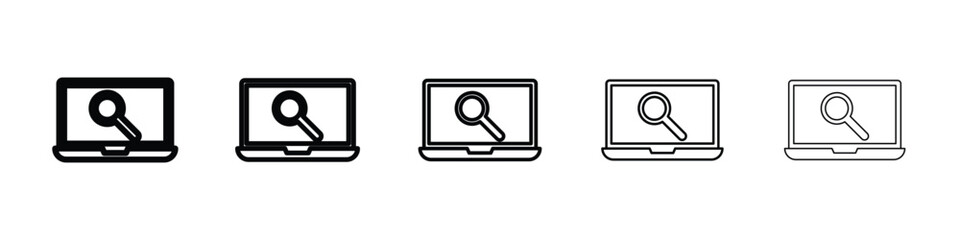 Browsing icon or logo illustration outline black style