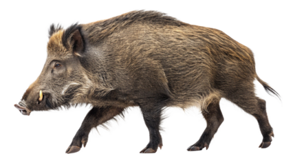 wild boar isolated on white