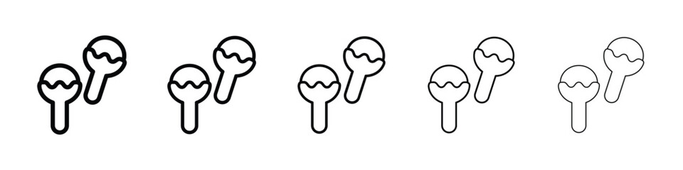 Cloves icon or logo illustration outline black style