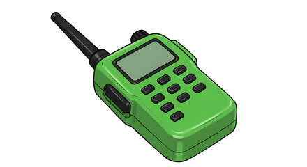 Green walkie talkie illustration