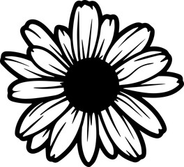 black and white daisy pattern 