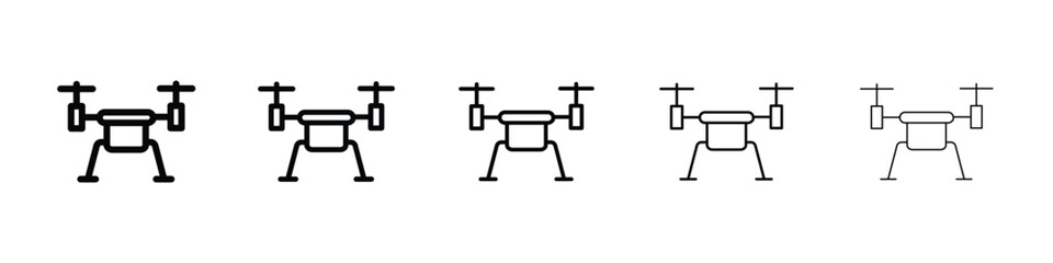 Drone icon or logo illustration outline black style