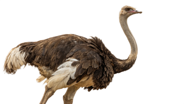 ostrich isolated on white