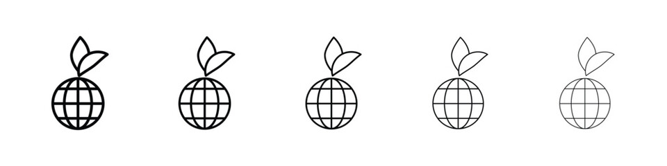 Environment icon or logo illustration outline black style