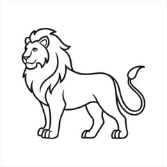 Fototapeta premium simba lion king silhouette vector